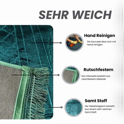 Roland Germany Gebetsteppich weich Islam Seccade Sejjade Namazlik Islamic Prayer