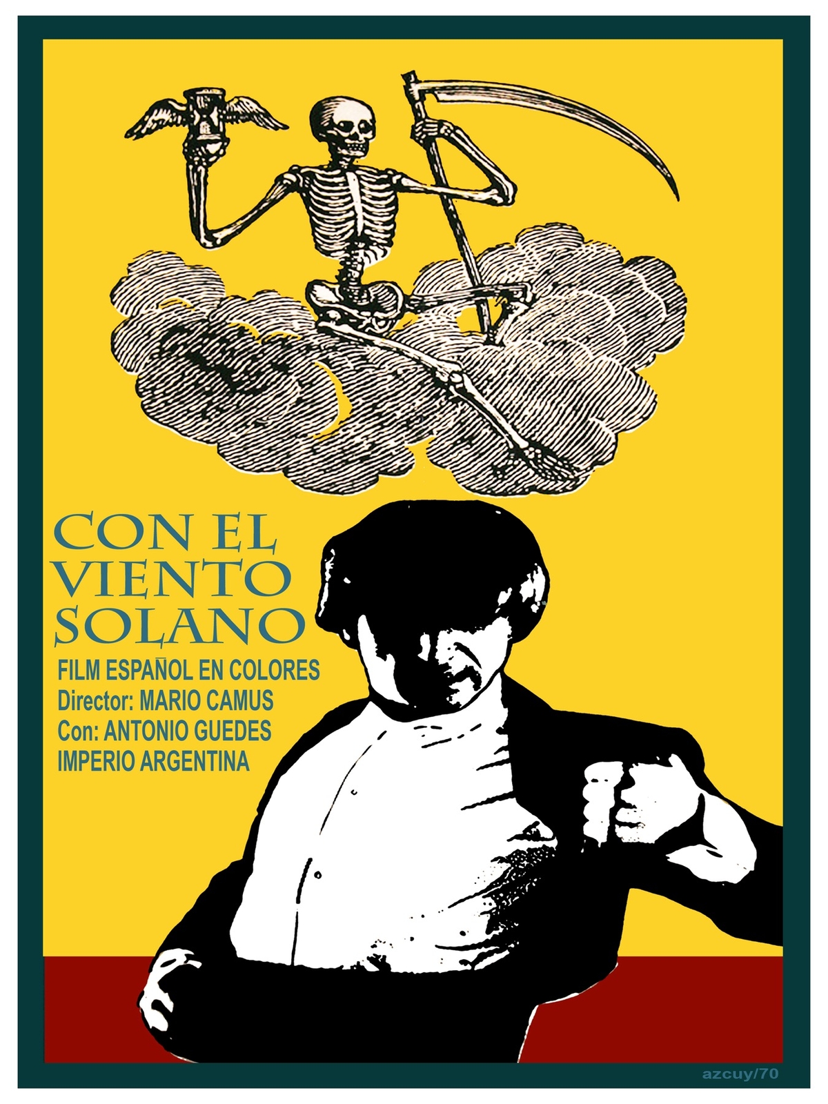 Con el viento solano spanish Decor Poster.Graphic Art Interior design 3344  – Biblioteca Nacional de Angola