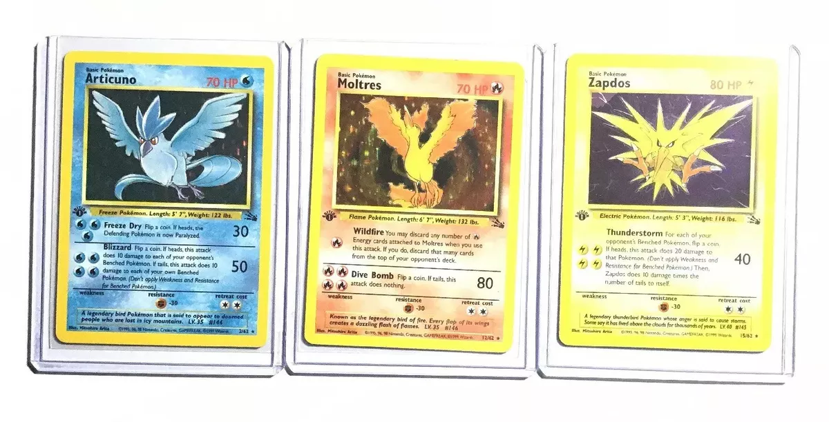 Pokemon!! All 3 Legendary Birds! Articuno, Moltres, Zapdos 100 Card Lo –  Dan123yal Toys+