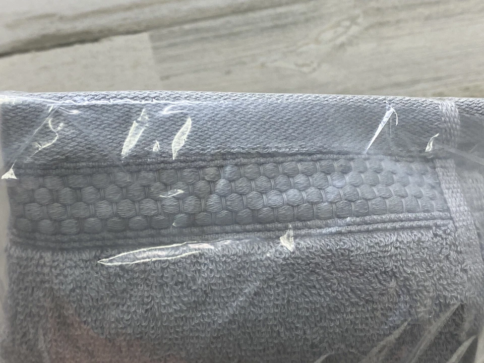 Juego de 6 paños de lavado Hudson Park turcos (4) gris pizarra ultra 13X13 nuevos Foto 3 de 4