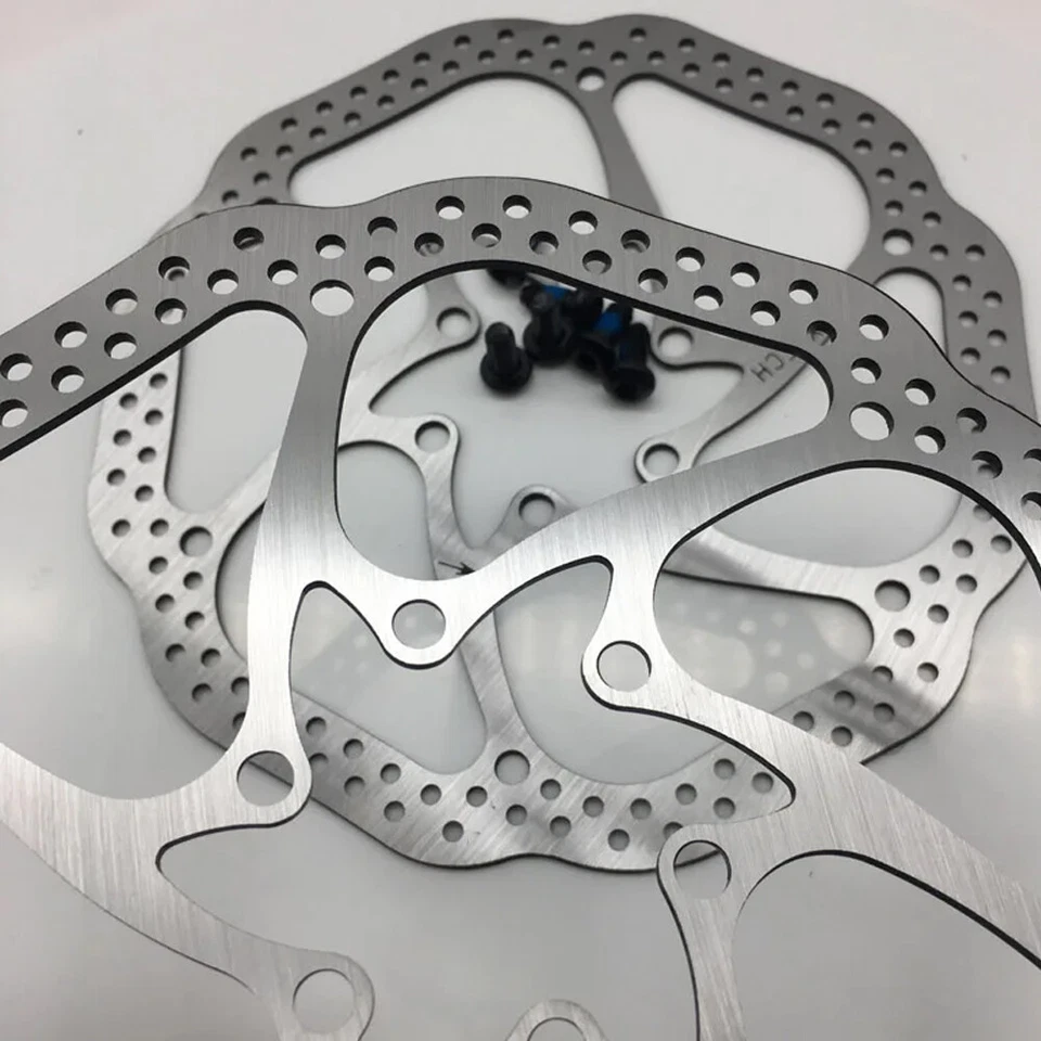 1/2 pieza Bicicleta MTB 160mm 180mm 203mm Acero Inoxidable Rotores Disco Bicicleta Freno Rotor 6 Pernos Foto 3 de 4