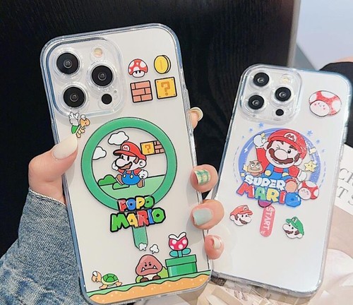 Super Mario Phone Case For iPhone 15 14 13 12 11 Pro Max Plus Magnetic Cover - 第 7/15 張圖片