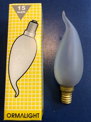Glühlampe !!!  Windstoßkerze matt 15W E14 Kerzenlampe Windstoß  GESUNDES LICHT !