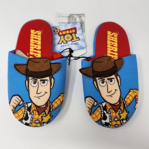 Disney Pixar Toy Story 4 Woody Slippers Boys Kids Slip On US 11/12 (UK 10/11)NWT - Picture 3 of 8
