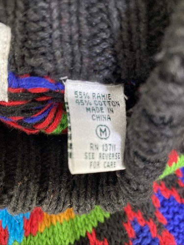 Vintage Marsh Landing Sweater Chunky Knit Womens M Noridic Rainbow Pride Ski - Picture 8 of 8