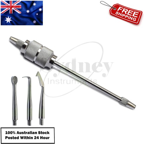 Dental Manual Crown Remover Dentistry Bridge Gun +3 Attachments Surgical Tools - Bild 2 von 5