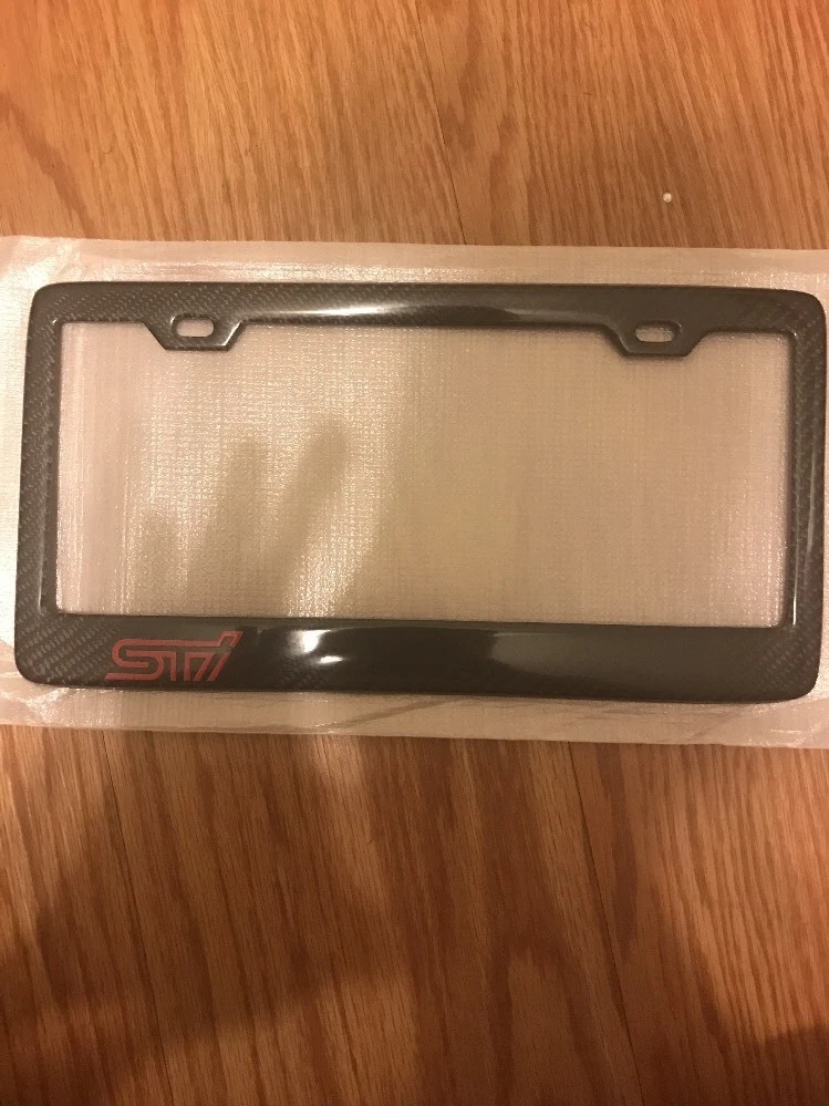 Subaru carbon fiber license plate frame deals