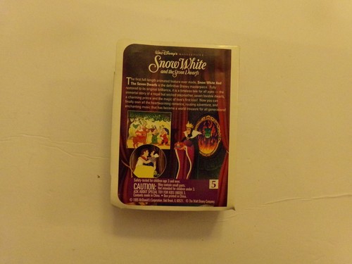 McDonald's Disney Video Showcase Snow White 1995 - Picture 2 of 3
