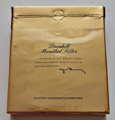 VINTAGE UNITED KINGDOM DUNHILL MENTHOL CIGARETTE PACKET TOBACCO