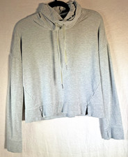 UGG Womens Sweatshirt Size Small S Crop Miya Funnel Neck Heather Gray Pullover