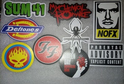 Lot Of Band Punk Pop Rock Stickers Green Day Sum 41 Deftones