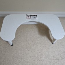 EZ Go Toilet Stool White Lightweight Portable Bathroom Accessory