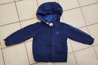 adidas   Sweatjacke   Trainingsjacke   Joggingjacke   Hoodie   Gr. 104 Blau