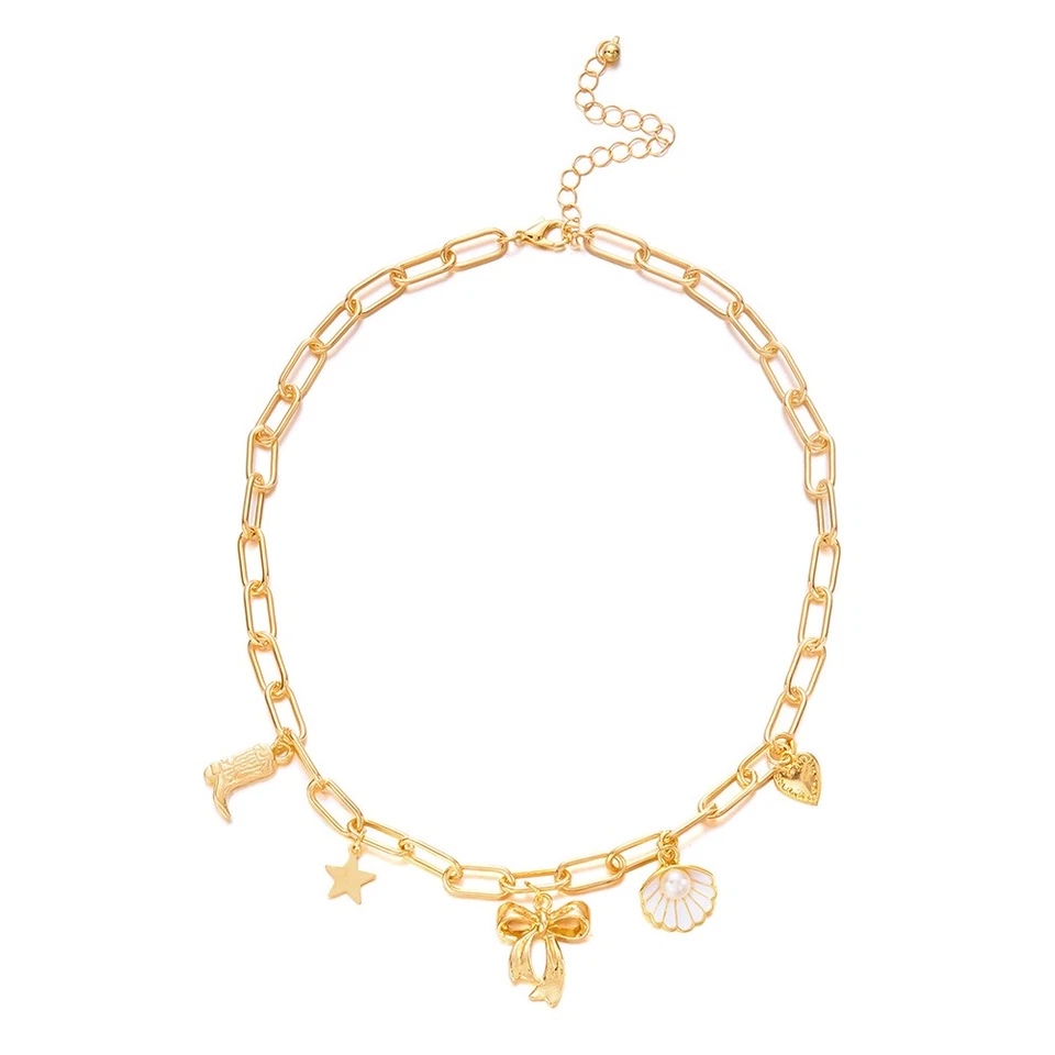 Imitation Pearl Chain Choker Beach Holiday Jewelry Conch Beaded Pendant DIY Ñ - Image 2 of 4