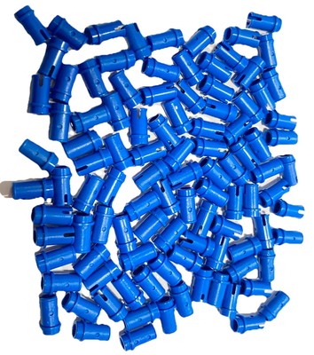 LEGO Bulk Lot of 100 Technic Pin 1/2 Without Friction Ridges Blue Part No. 4274