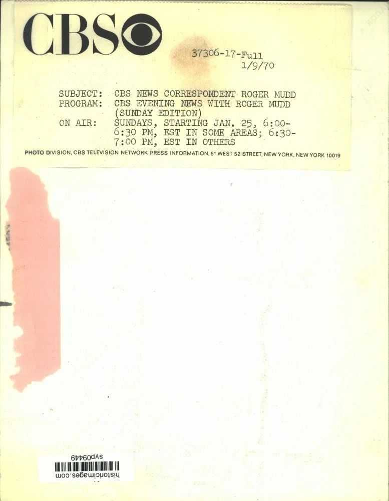 1970年 プレスフォト CBS ニュース 特派員 Roger Mudd - syp09449 - 画像2/2