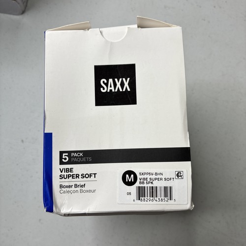 SAXX Men's Underwear with Pouch Vibe Super Soft Boxer Brief 5 Pack sz M - Picture 4 of 5