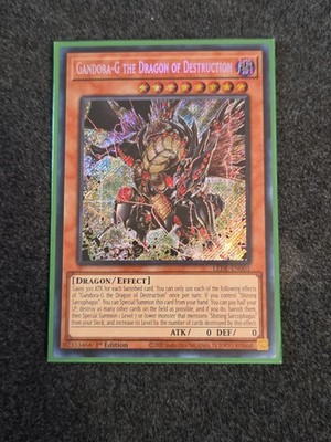 Yugioh 1x Gandora-G the Dragon of Destruction LEDE-EN001 Secret Rare 1st Ed NM