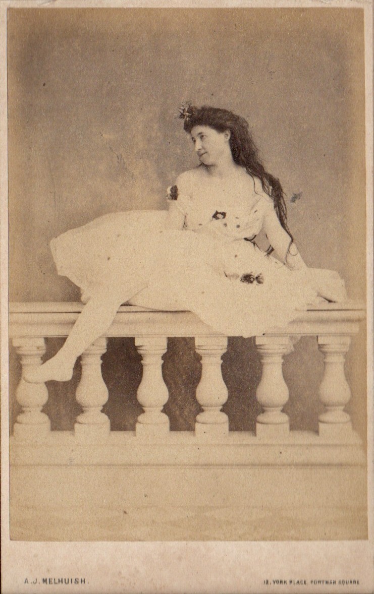 RARO 1860 LONDRES CDV FAMOSO BAILARÍN DE BALLET TESSY GUNNISS TEATRO ARTES ESCÉNICAS