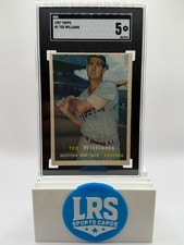 1957 Topps #1 Ted Williams Boston Red Sox HOFCard #1 Great Condition SGC 5