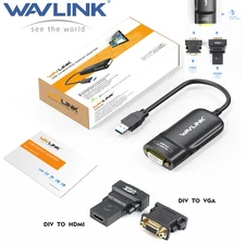 USB 3.0 to DVI/VGA/HDMI Monitor Adapter Video Graphic Cable Display Adapter