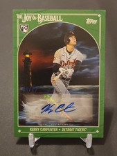 2023 Topps X Bob Ross The Joy of Baseball Kerry Carpenter Green #/75 Auto RC 68C