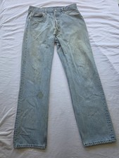 VTG Levis 501 Jeans Mens Blue Light Wash Straight Made In USA 90s Fits 34x32