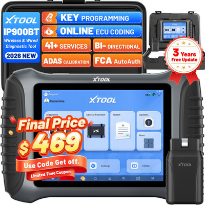 2026 XTOOL IP900BT Bidirectional OBD2 Scanner Full System Diagnostic 41+ Resets