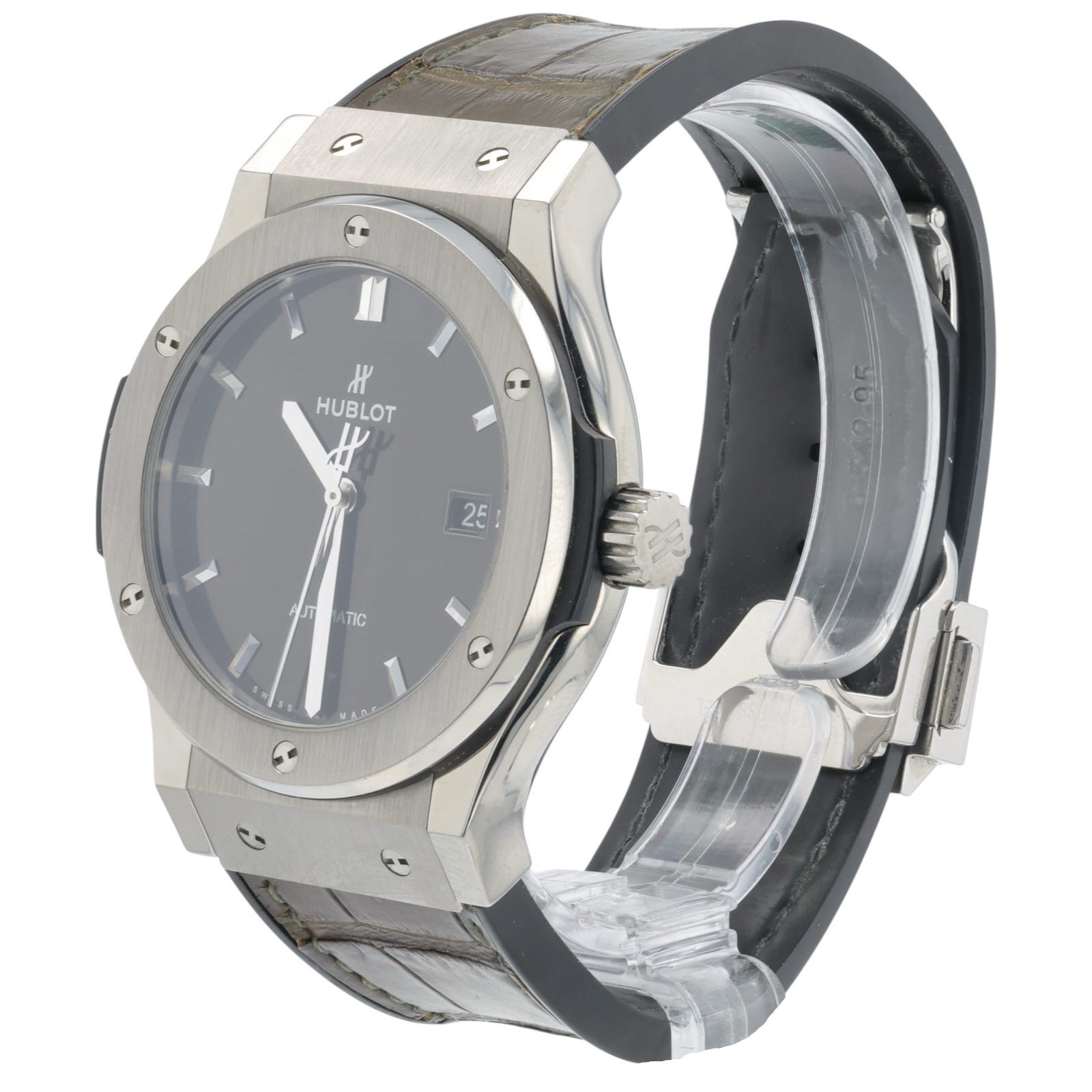 Hublot Classic Fusion Titanium Green Dial 42mm Automatic Mens 542.NX.8970.LR