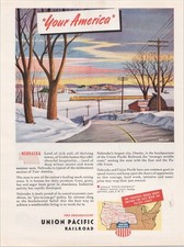 Union Pacific Railroad Vintage 1945 Print Ad Nebraska Your America