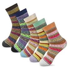 Women's Winter Socks Gift Box Free Size Thick Wool Soft Warm B-multi Color 10