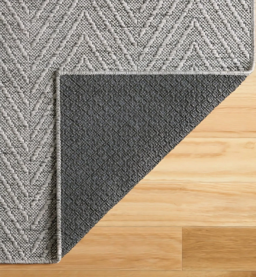 Текстурированный моющийся небольшой ковер Town & Country Basics Pax Herringbone серый 1 фут 11 дюймов x 2 фута 11 дюймов - Изображение 2 из 2