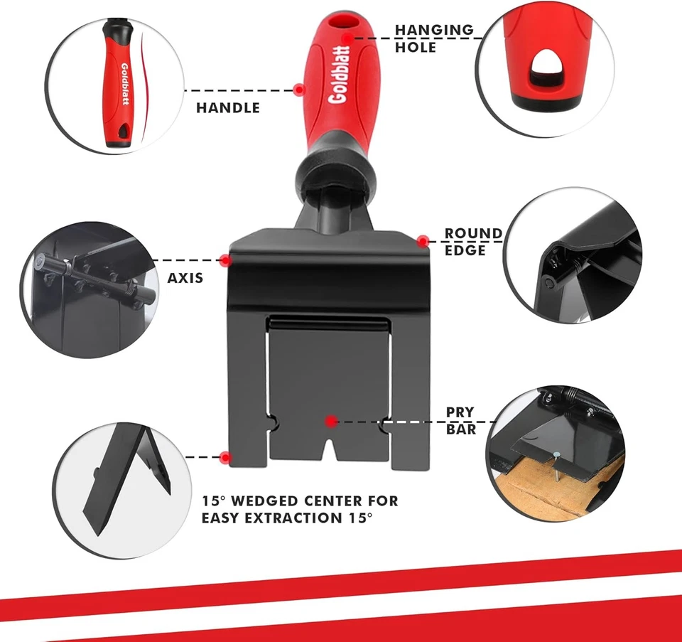 Multiherramienta de extracción de extractor de molduras Goldblatt para remociones de molduras de zócalo de pisos Foto 4 de 4