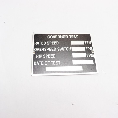 Data Tag Governor Test 4'' x 3''