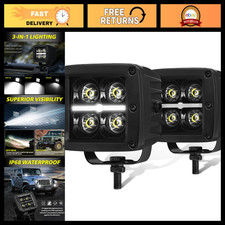 80w 3 Cree Led Pod Lights - Offroad Spot Beam Fog Ditch Lights For Trucks Utv