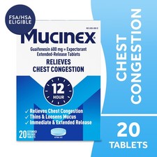 12HR Chest Congestion Relief/ 80 CT / NEW SEALED 5/2027 LAST 15