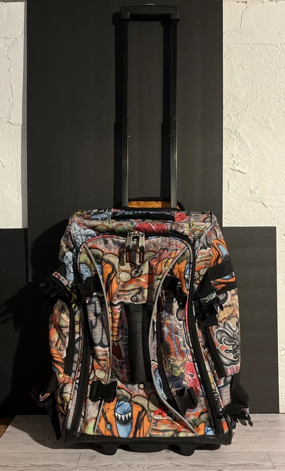 ATHALON Bolsa de Lona con Ruedas Maleta Equipaje Bolsa de Graffiti Estilo Años 90 22”x16” Foto 4 de 4