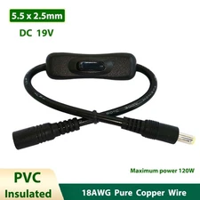 DC Power Supply Cable 12V Male Female Connection Adapter Wire 5.5x2.5mm 18AWG