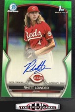 2023 Bowman Chrome 1ST #CDA-RLO Rhett Lowder Auto Green Refractor /499 Reds