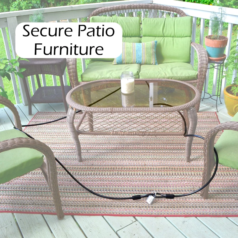 Cable de seguridad de alta resistencia de 12 mm (1/2 pulgada), acero trenzado recubierto de vinilo con... Foto 4 de 4