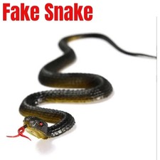 45cm Real Rubber Toy Fake Snake Safari Garden Prop Joke Prank Halloween Gift