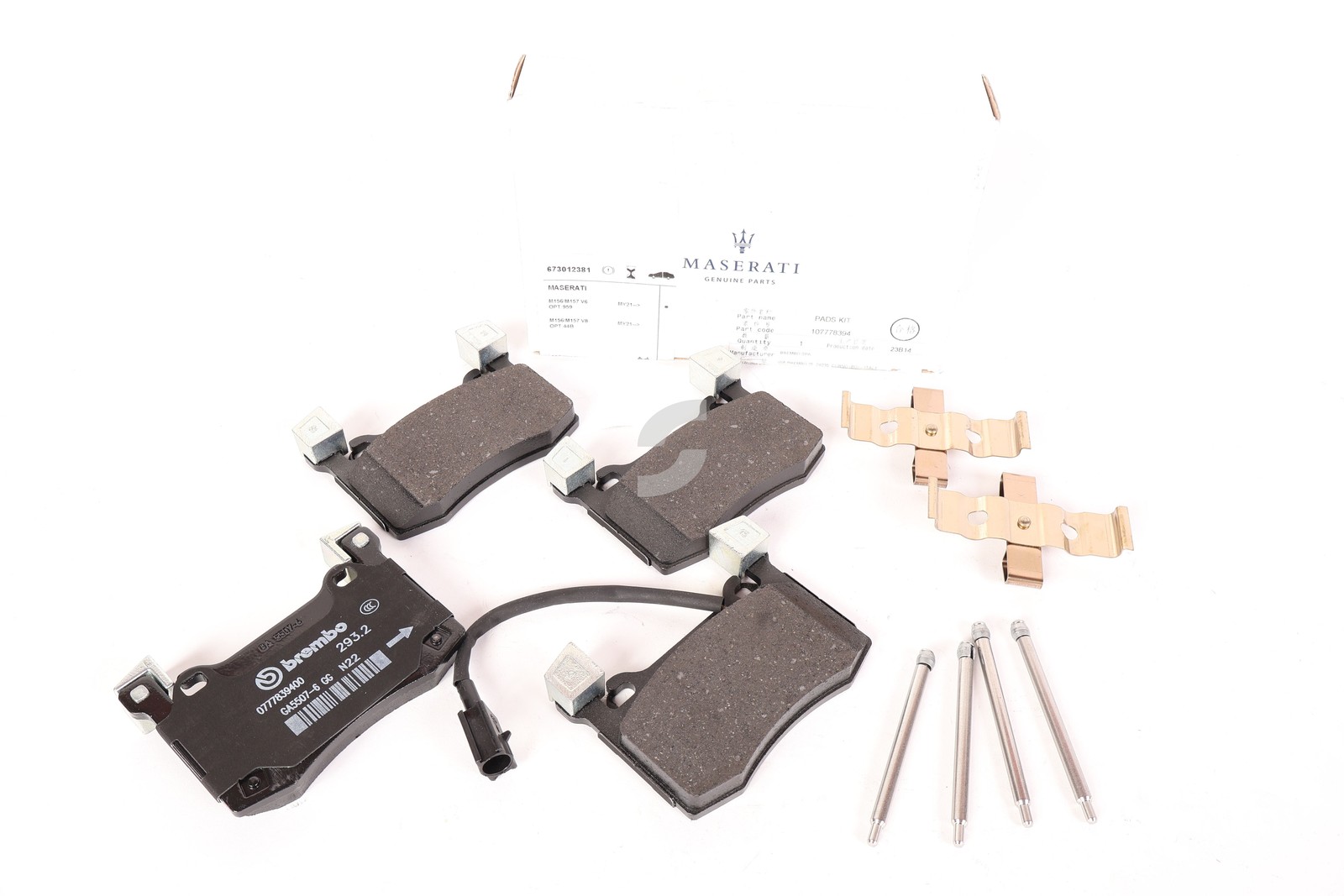 MS-673012381 REAR BRAKE PADS KIT M15X 44B  Maserati NEW