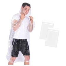 Regenschirm Regenponchos Damen Herren transparent 2 Stück