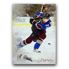 Peter Forsberg #3 Art Card Limited 48/50 Edward Vela Signed (Colorado Avalanche)