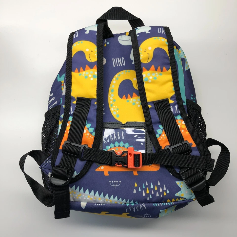 Mini mochila dinosaurio sin marca multicolor niños pequeños cremallera correas ajustables Foto 2 de 4