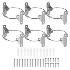 8" Furniture Anchors, 6Sets Stainless Steel Wall Anchors for Furniture, Silver