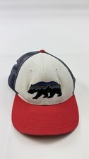 Patagonia Hat Cap Snap Back One Size Red White Bear Mesh Trucker Mens