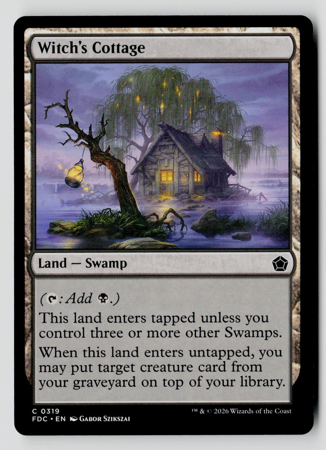 Witch's Cottage 319 Common FDC MTG NM