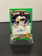 2025 Bowman Leo De Vries Paper Green Variation Prospect Auto SP #54/99 Padres