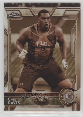 2015 Topps Chrome Rookies Sepia Refractor 35/99 Carl Davis #195 Rookie RC 5h9